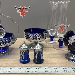 Asst. Cobalt Blue Glass- Sugar, P&S Shaker, etc.