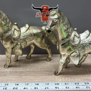 Vintage Metal Decor Horses.