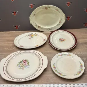 Asst. Floral Serving Plates. *NO SHIPPING