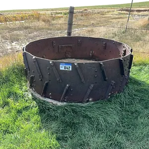 Steel Tractor Wheel Water Trough With Concrete Bottom