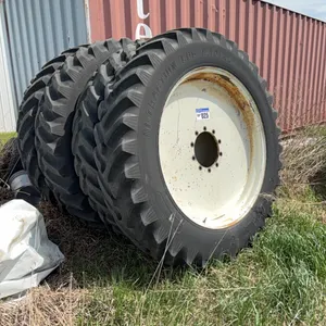 (4) Titan 380/90R46 In-Crop Sprayer Tires & New Holland Rims