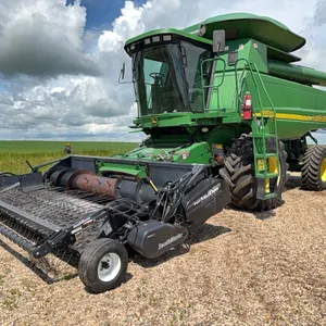 John Deere 9660 STS Combine & MacDon PW7 Pick-up Header; SN.HO9660S711664 (Rhett Palmer)
