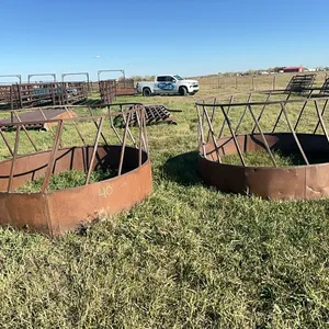 (2) Round Bale Feeders With Hay Saver Skirts