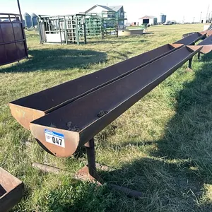 (2) HD Steel 16Ft  Grain Troughs