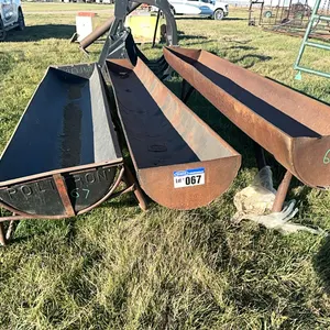(3) 11Ft Grain Troughs (2 HD Steel & 1 Steel Frame & Plastic)