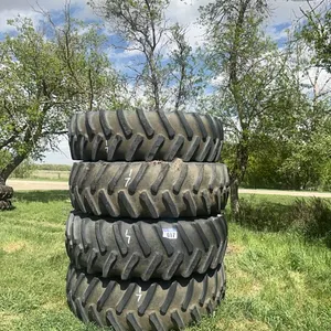 (4) Goodyear 18.4-38 Tires On John Deere Sprayer Rims