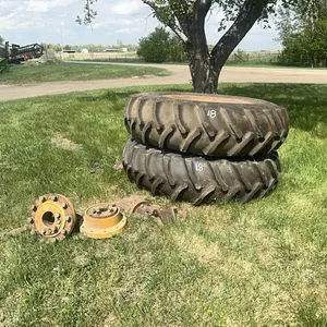(2) Goodyear Dura-Torque 18.4-38 Tires On John Deere Rims With Hubs/Spacers