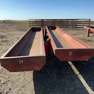 (2) Rancher's Welding 20Ft x 3Ft HD Grain Troughs