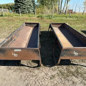 (2) Lewis Cattle Oiler 10Ft Grain Troughs