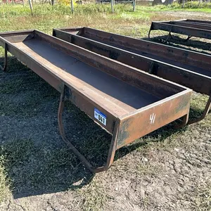 (2) Lewis Cattle Oiler 12Ft Grain Troughs