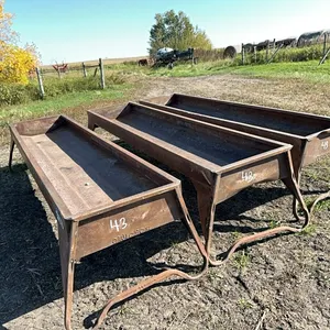 (3) Lewis Cattle Oiler 10Ft Grain Troughs