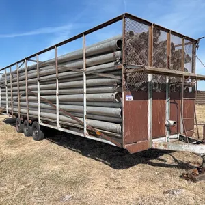 6" Aluminum Irrigation Pipe 4.590 Ft. & 30' & 30' Triple Axle Flat Deck Trailer  C-19