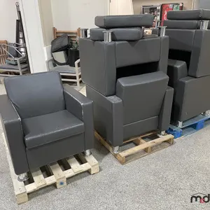 (5) Black Faux Leather Chairs
 UNRESERVED