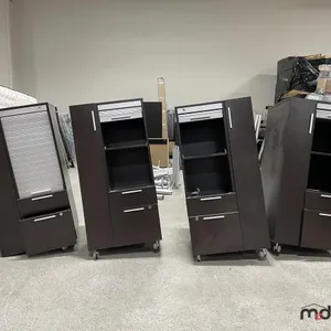 (4) Roller Door Deskside Cabinets (Damaged) (23 3/4"x21"x50")
 UNRESERVED