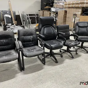 (2) Black Lobby Chairs and (3) Black Office Chairs
 UNRESERVED