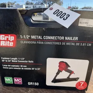 Grip Rite, 1-1/2" METAL CONNECTOR NAILER.