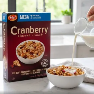 Post Mega Cranberry Almond Crunch Cereal 1.4kg (2 x 700g)
