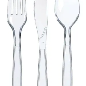 Prestee 300-Piece Clear Plastic Silverware Set – Disposable Heavy Duty Bulk Cutlery and Ute