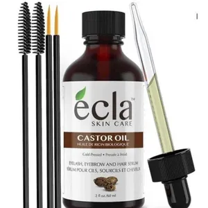 Lot of 2 – Ecla Skin Care Organic Castor Oil – Eyelash, Eyebrow, and Hair Serum, 6