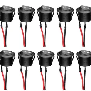 Rocker Switch Set 250V with Wiring and Accessories