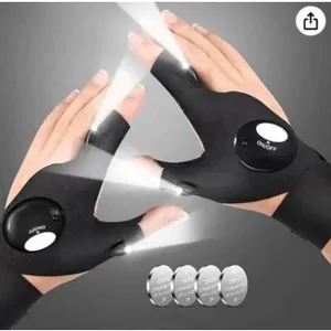 LED Flashlight Gloves with Hands-Free Design