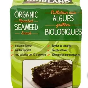 Organic Roasted Seaweed Snack – 9 Packs, 17g Each