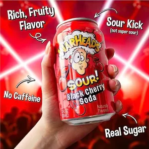 Warheads Sour Black Cherry Soda 10 x 355ml Cans