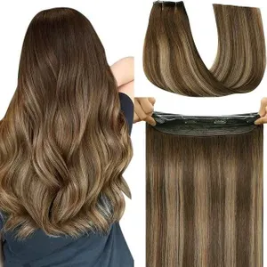 Safireny Human Hair Extensions, 18-inch (#4P27)