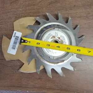 Saw Blade Assembly with Carbide-Tipped Blades and Protective Plate