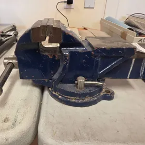 5-Inch Bench Vise with Swivel Base and Anvil Area