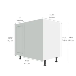 Eklipse RD-BCM36-GT Base Hidden Corner Cabinet Angelite