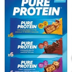 Pure Protein, Protein Bars Variety Pack, 18 × 50 g