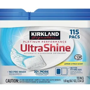 Kirkland Signature UltraShine Dishwasher Detergent 155 Count – Lemon Citrus
