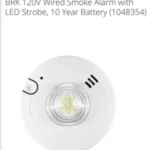 BRK Slim LED Strobe Smoke Alarm Model 7020BSLA With 10-Year Backup Battery