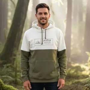 River Wear Jasper Canada Hoodie, Size S, White and Green Design