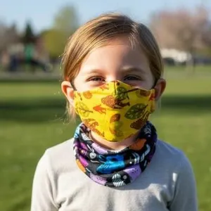 Native Northwest Kids Bandana Gaiter with Ear Loops and Reusable Cotton Face Mask