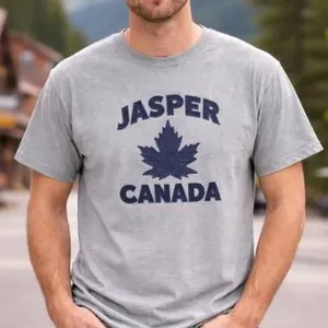 Gildan Heavy Cotton XL Gray Shirt with Jasper Canada Print
