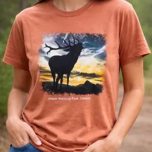 Lago Apparel Co T-Shirt with Nature Graphic, Size S