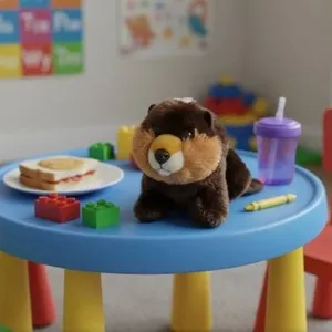 Plush Brown Beaver Toy with Tag