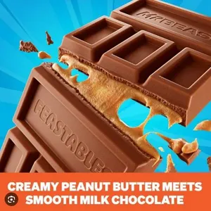 MrBeast Feastables Peanut Butter Chocolate Bars 10 Bars 60 g Each
