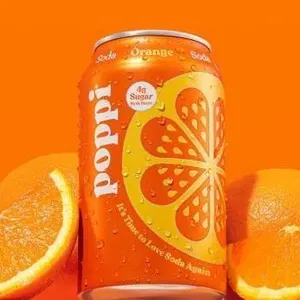 Poppi Prebiotic Soda Orange Flavor 12 x 355mL Cans