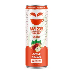 Wize Sparkling Iced Tea Apple, 12 x 355 mL Cans
