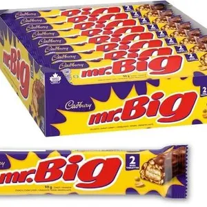 Cadbury Mr. Big Bars 90g, 24-Count Bulk Lot