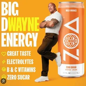 ZOA Wild Orange Zero Sugar Energy Drink, 12 x 355 mL Cans