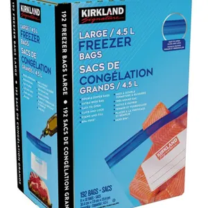 Kirkland Freezer Bags, Large 4.5L, 192 Count, BPA-Free