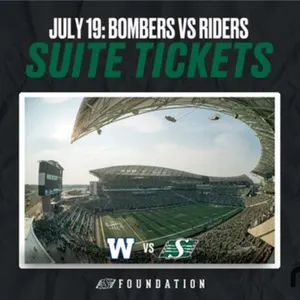 July 19 Bombers VS Riders Suite Tickets
 UNRESERVED