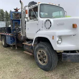 1994 Ford L8000 Diesel S/A Flat Deck Truck w/ Hiab Knuckle Picker