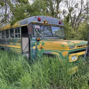MECHANIC SPECIAL: GMC Bus w/ Grain Cleaner Inside
 UNRESERVED