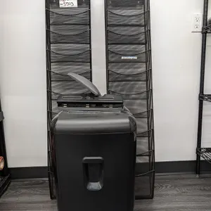 Black Shelving & Paper Shredder
 UNRESERVED