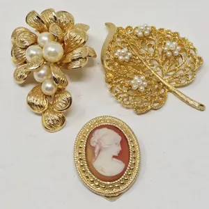 Cameo Brooch Lot